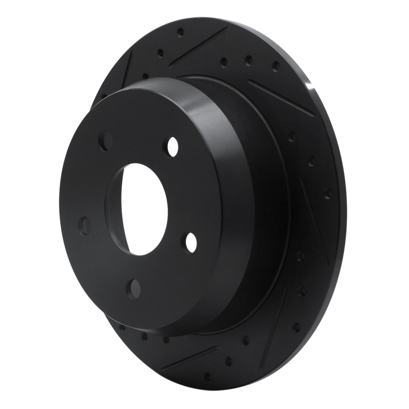 Jeep Grand Cherokee Brake Rotor (1) - Rear Left - R1 Concepts - Drilled & Slotted - Black - `99-`04